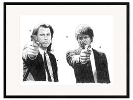 Impressão artística com moldura Pulp Fiction - Cultscenes