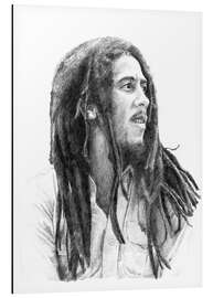 Aluminium print Bob Marley