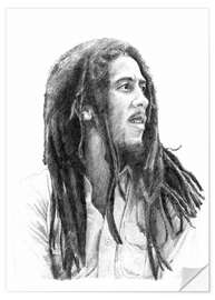 Naklejka na ścianę Bob Marley