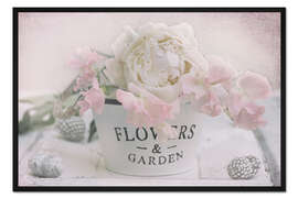 Gerahmter Kunstdruck Blumenstrauss 3