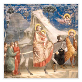 Wandbild  Flucht nach Ägypten - Giotto di Bondone