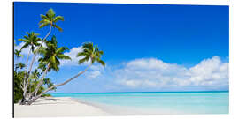 Aluminium print Beach panorama with turquoise sea