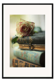 Gerahmter Kunstdruck Alte Bücher
