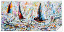 Wall sticker Sailing, abstract IV