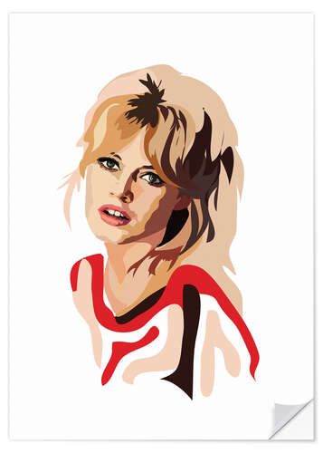 Naklejka na ścianę Brigitte Bardot