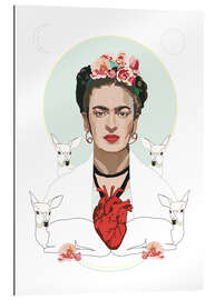 Gallery print Frida Kahlo&#039;s heart in white