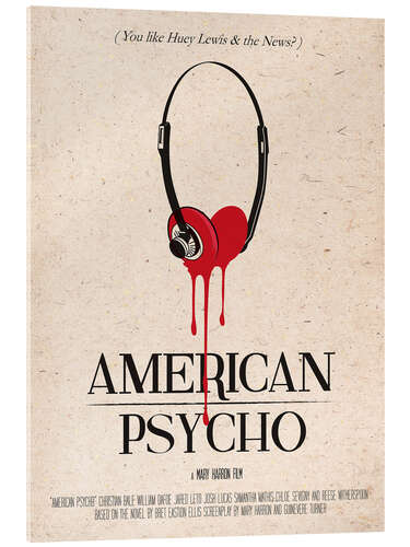 Acrylglasbild American Psycho (Englisch)