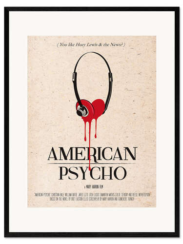 Plakat artystyczny premium w ramie American Psycho (English)