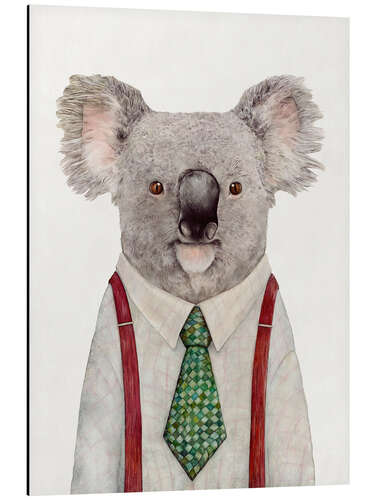 Aluminium print Koala in a tie