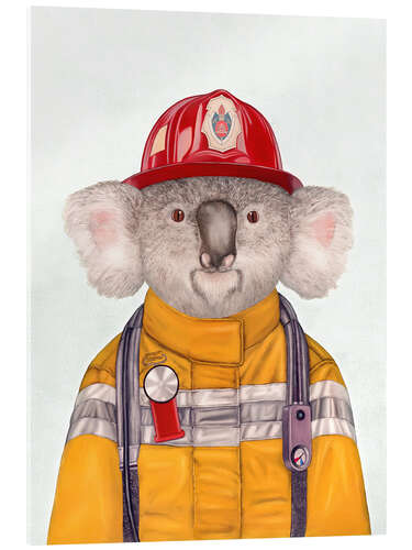 Quadro em acrílico Koala Firefighter