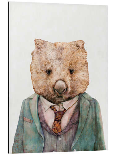 Aluminium print Wombat