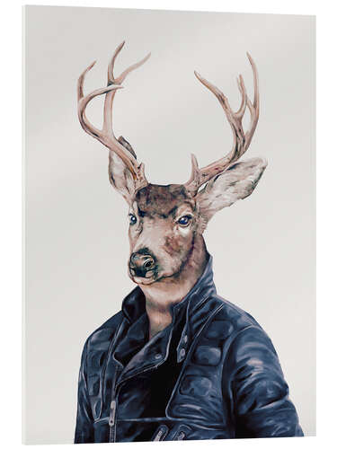 Acrylic print Deer with jacket