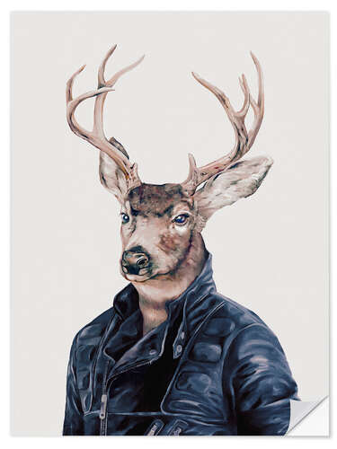 Wall sticker Deer with jacket