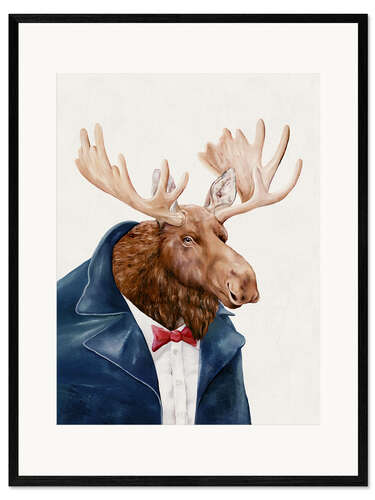 Kehystetty taidepainatus Moose