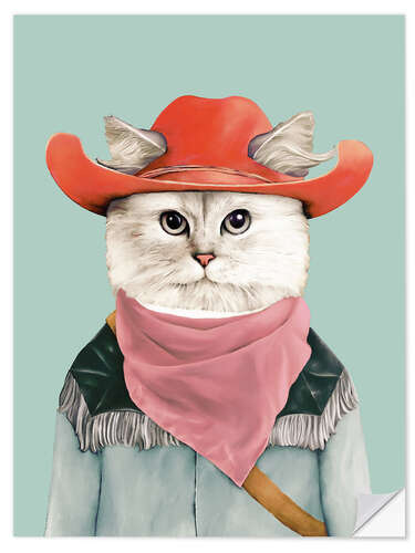 Selvklebende plakat Rodeo Cat