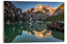 Stampa su legno Braies Lake - Dolomite Alps