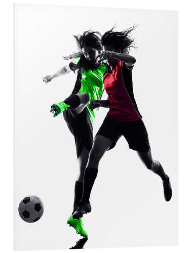 Foam board print two soccer players