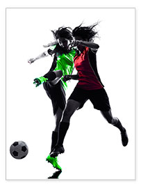 Póster two soccer players