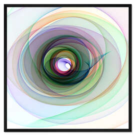 Gerahmter Kunstdruck Bunte Spirale