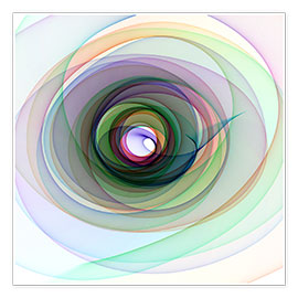 Poster Spirale colorée