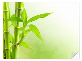 Selvklebende plakat green bamboo