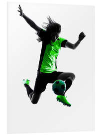 Foam board print soccer player