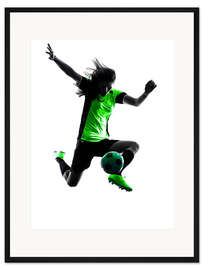 Gerahmter Kunstdruck soccer player