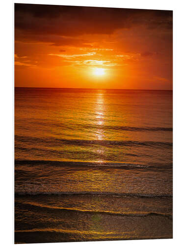 Foam board print Sunrise in the Sea