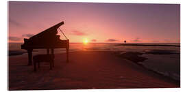 Acrylic print Piano on the beach