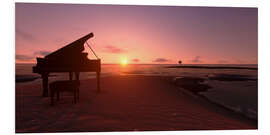 Tableau en PVC Piano sur la plage