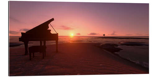 Gallery print Piano on the beach