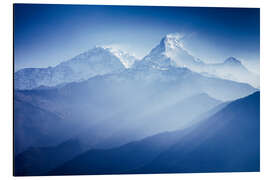 Alubild Annapurna Berge im Sonnenaufgang