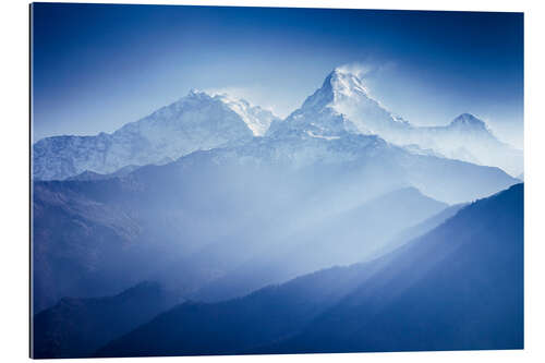 Gallery print Annapurna mountains in sunrise light