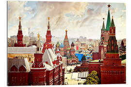 Gallery print Aerial view of the Kremlin in Red Square, Moscow