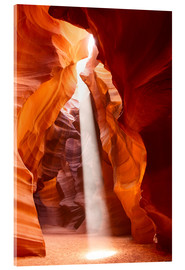 Tableau en verre acrylique  Rayons de soleil dans l&#039;Antelope Canyon, Arizona