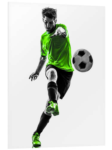 Foam board print Football player kicking