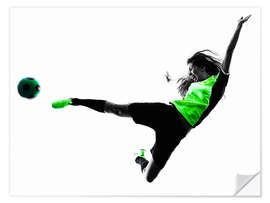 Sticker mural Saut de footballeuse