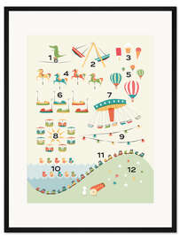 Gerahmter Kunstdruck Zählen lernen