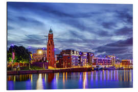 Magnettafel Loschenturm am Abend