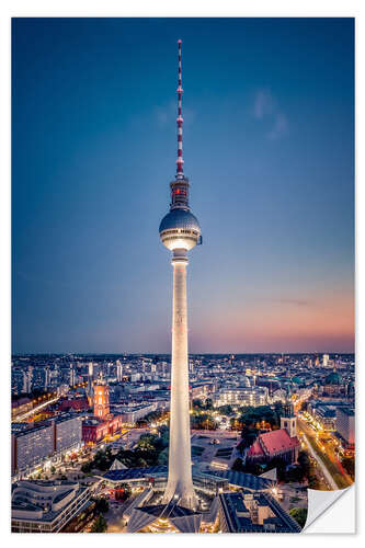 Självhäftande poster Berlin at night