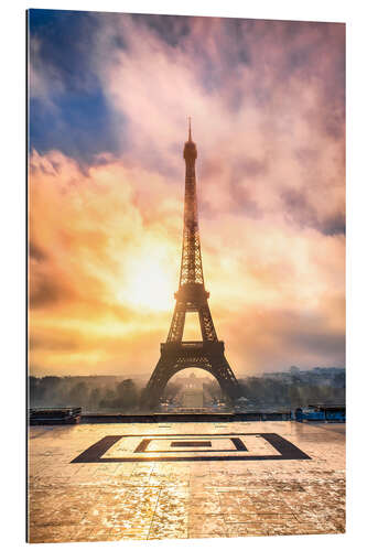 Gallery Print Eiffelturm in Paris bei Sonnenuntergang