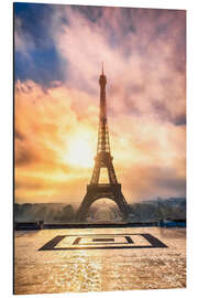 Magnettafel Eiffelturm in Paris bei Sonnenuntergang