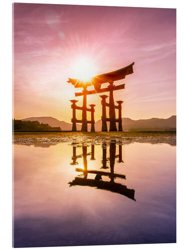 Acrylic print Large Torii in Miyajima, Japan