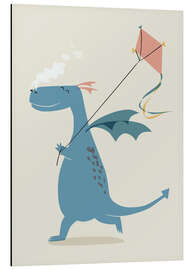 Magnettafel Drache lässt den Drachen steigen