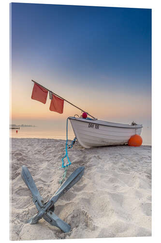 Akryylilasitaulu Kellenhusen fishing boat Baltic Sea Anchor