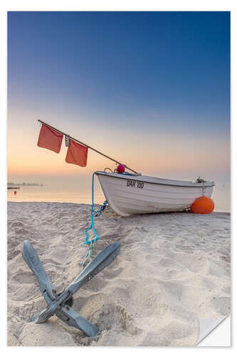 Wandsticker Kellenhusen Fischerboot Ostsee Anker