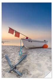 Självhäftande poster Kellenhusen fishing boat Baltic Sea Anchor