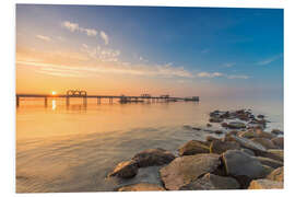 Foam board print Kellenhusen pier jetty Baltic