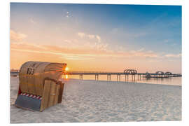 Hartschaumbild Kellenhusen Seebrücke Strandkorb Ostsee