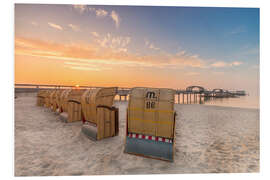 Hartschaumbild Kellenhusen Ostsee Seebrücke Strandkorb